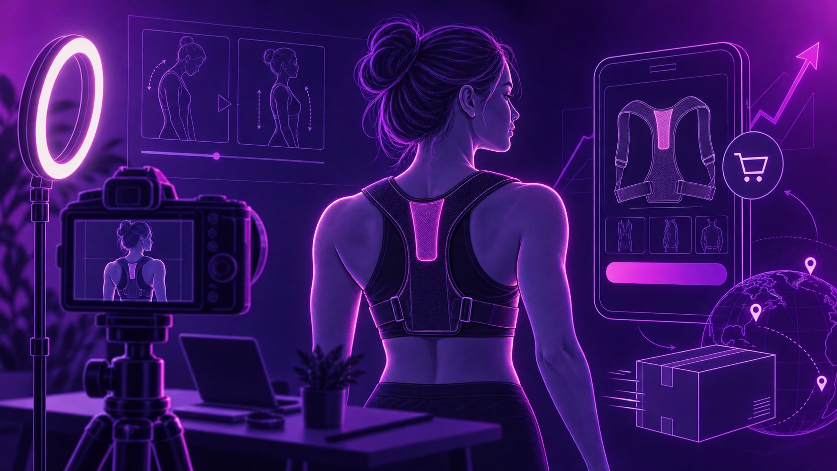 Vídeo de anúncio para dropshipping de corretor postural: guia prático