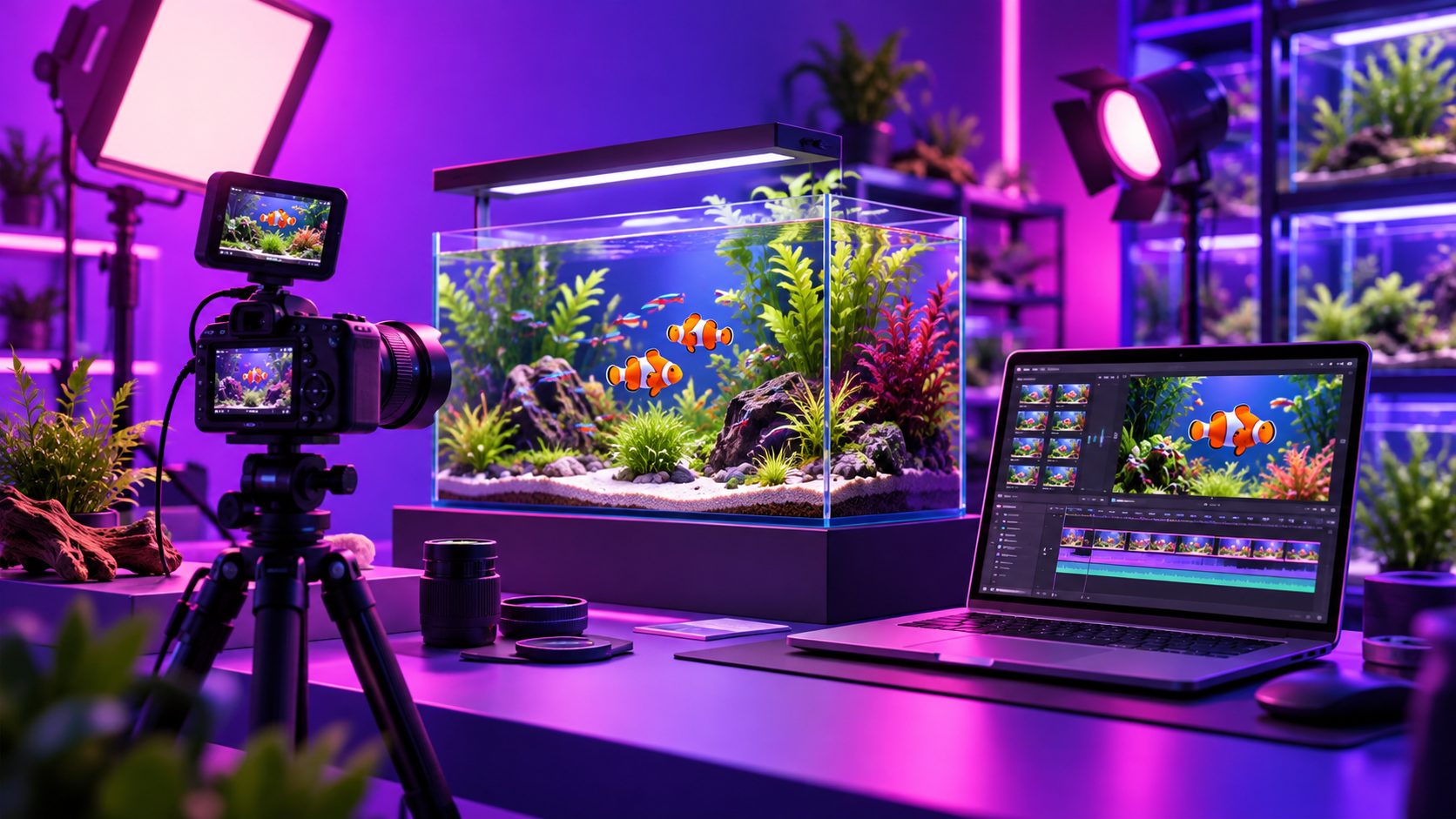 Generar videos promocionales para tiendas de acuariofilia