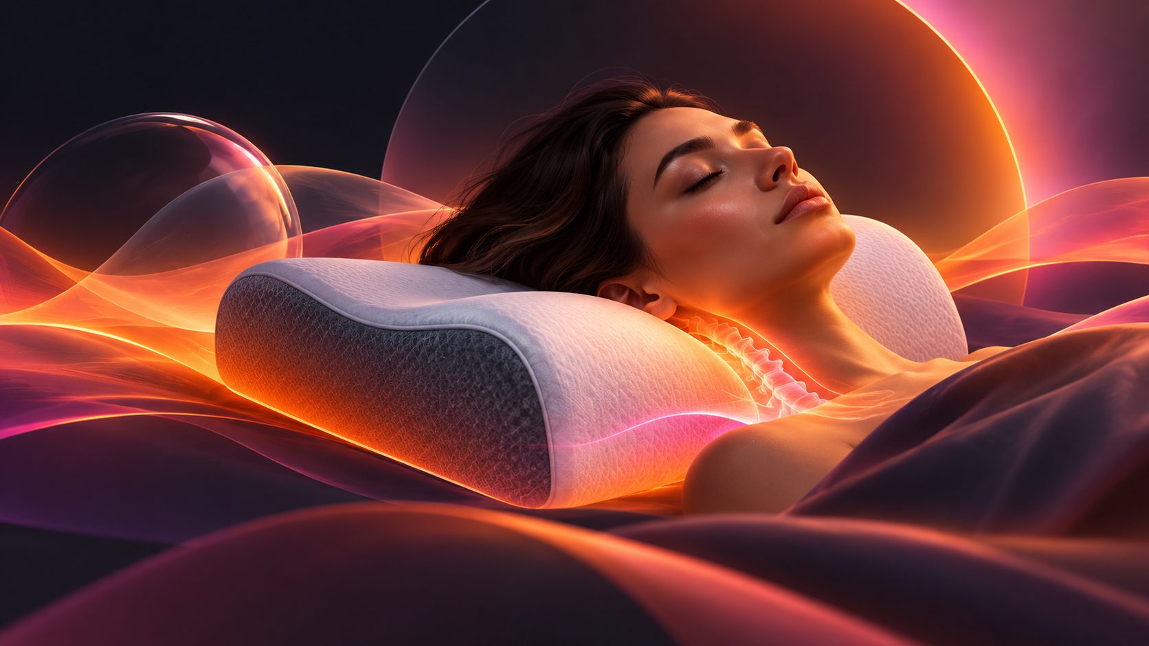 Créer vidéo publicitaire pour oreiller ergonomique cervical mémoire de forme