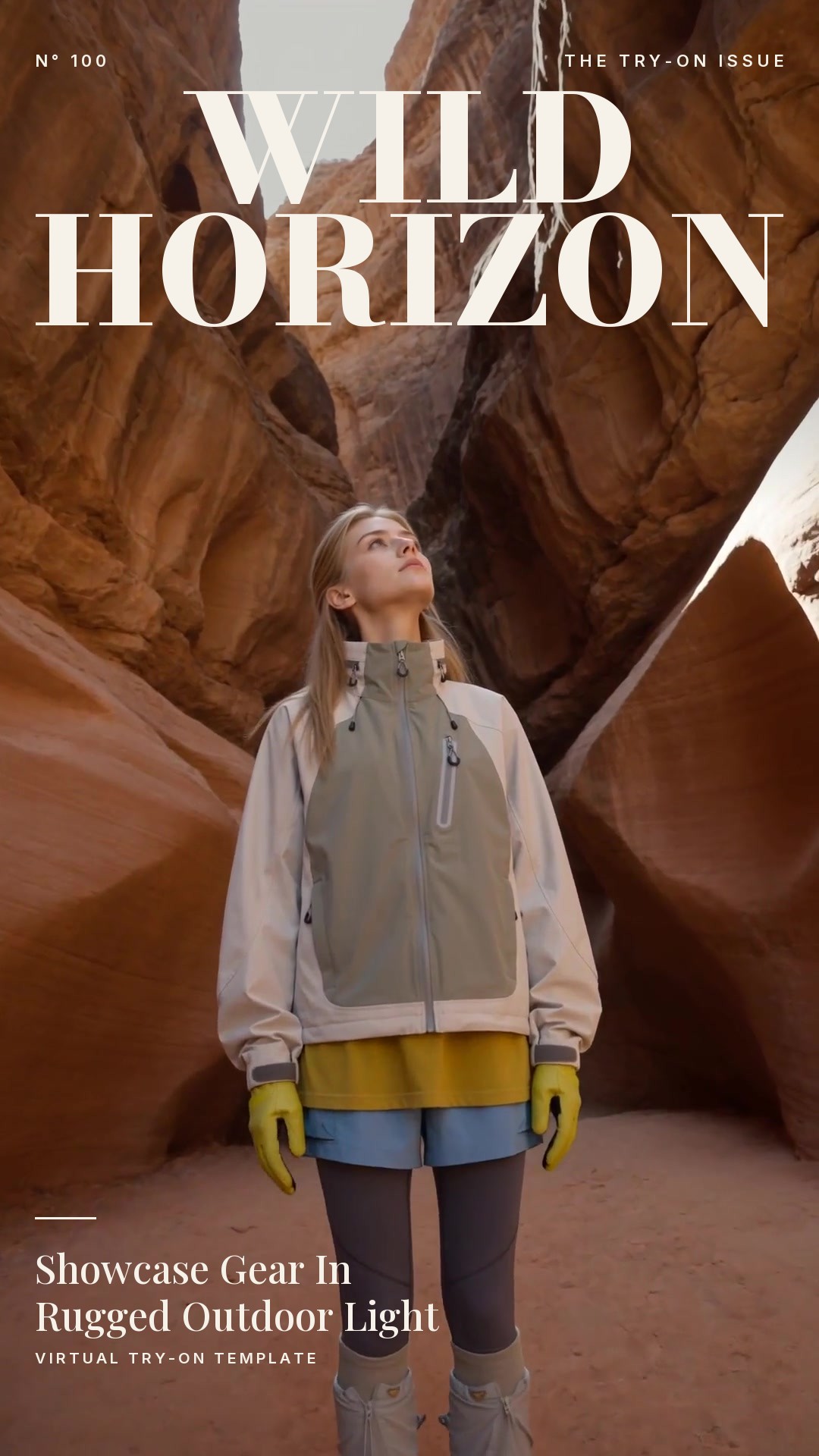15s Desert Trekking Try-On Video Template · 15s · tpl_2bb71fc4-d64