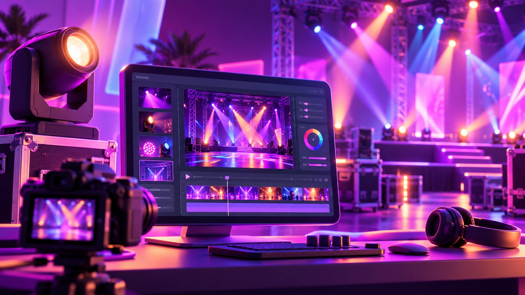 Gerador de vídeo para produtos de iluminação cenográfica e eventos: guia prático