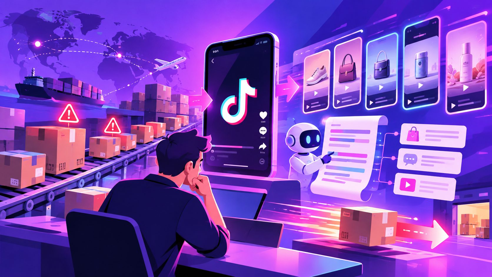 TikTok虚拟仓发货时效痛点广告脚本：结构、话术与AI批量制作