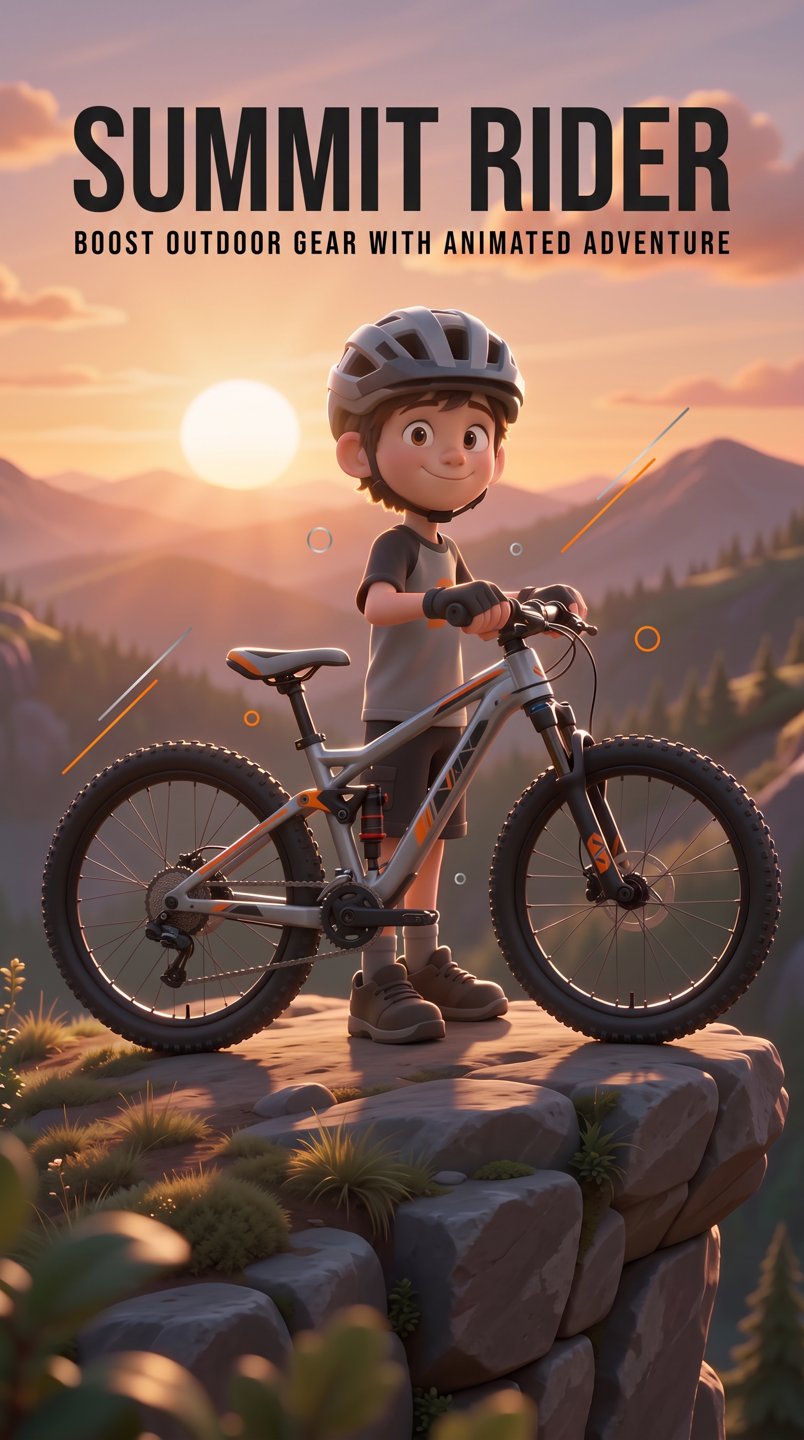15s Animierte Trail-Adventure Creative Ad Videovorlage · 15 s · tpl_82b2b964-dac