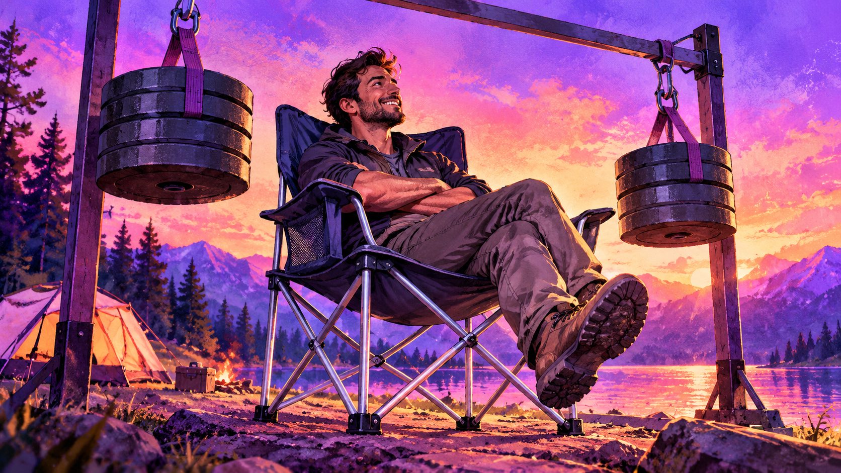 Créer vidéo publicitaire test charge chaise camping : méthode preuve