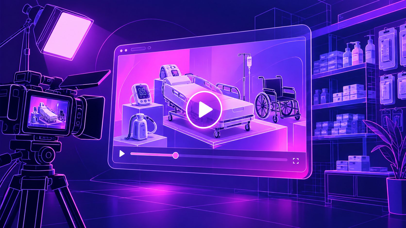 Crear videos publicitarios para tiendas de suministros médicos