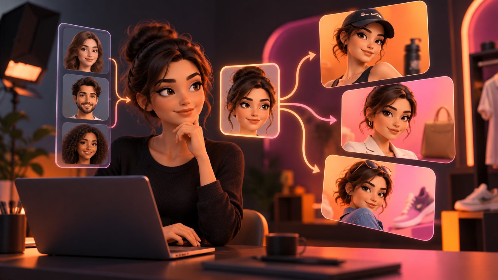 Échange de visages par IA pour tester des personas publicitaires