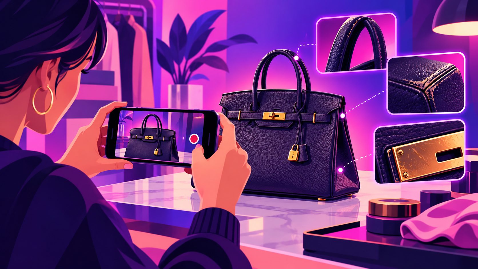 Vidéo état sac luxe occasion Vinted : filmer les défauts