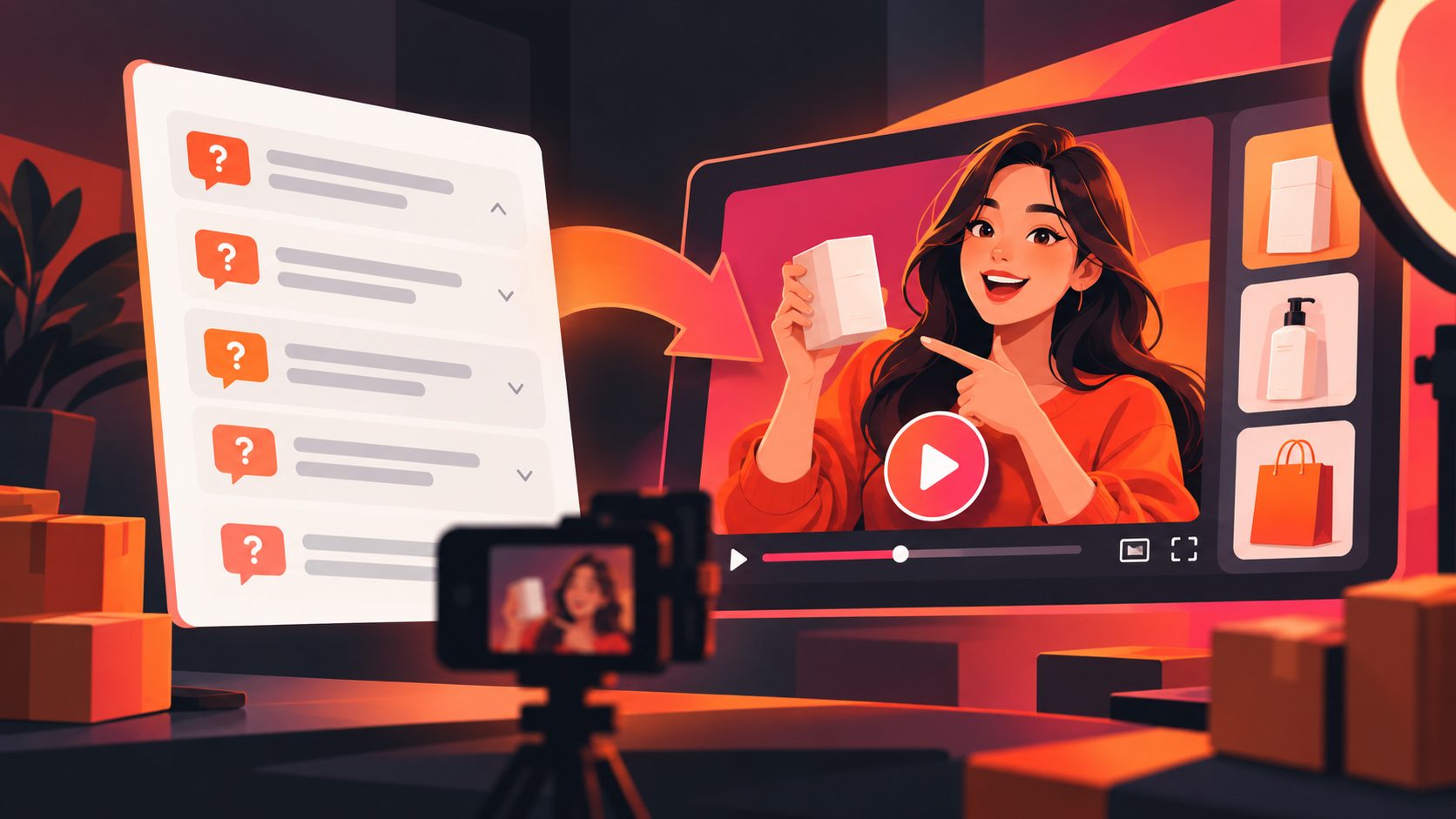 Transformar FAQ Shopee em vídeo de vendas: guia prático