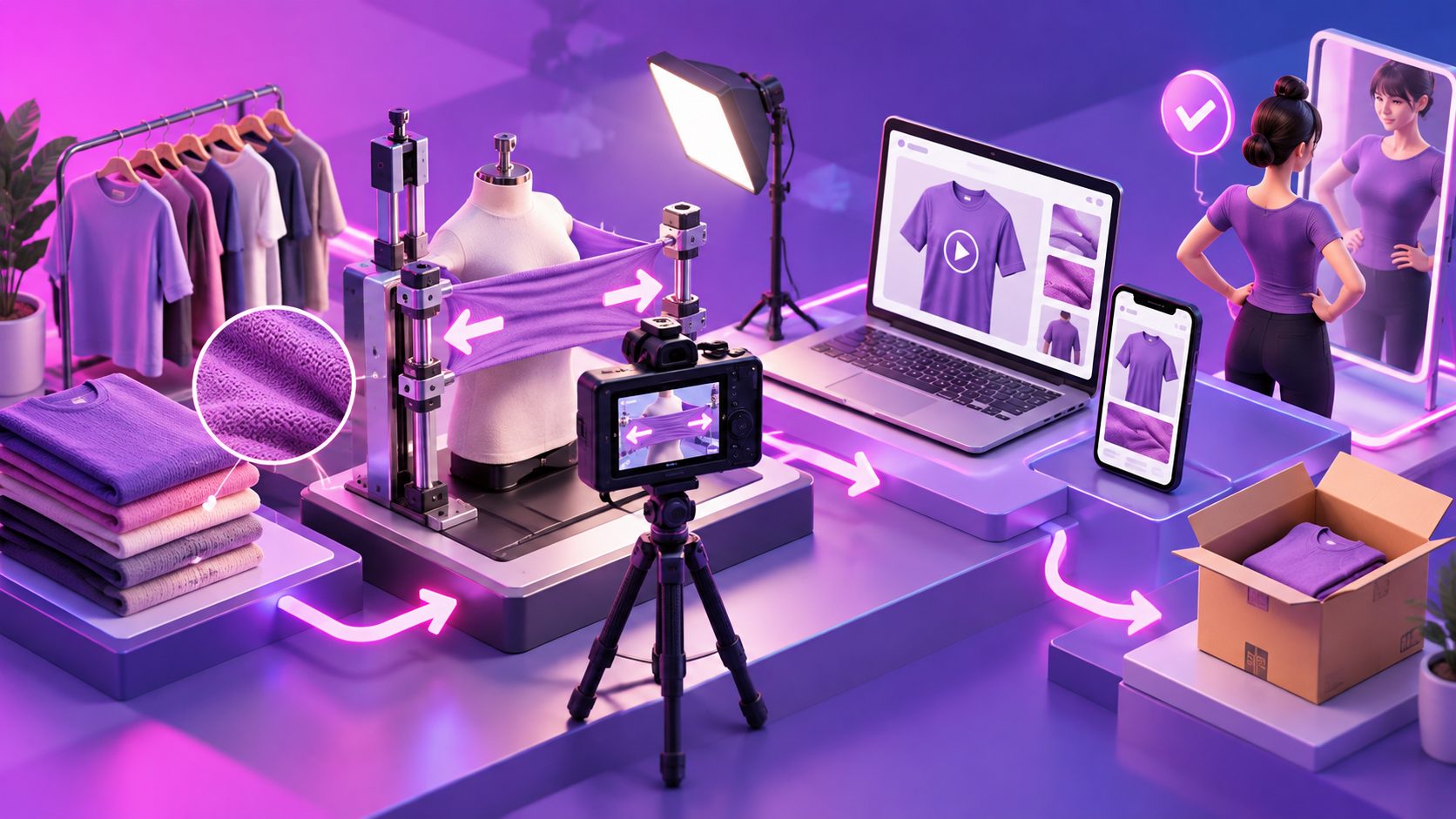 Shopify退款率高面料拉伸实测视频制作：服装尺码客诉优化指南