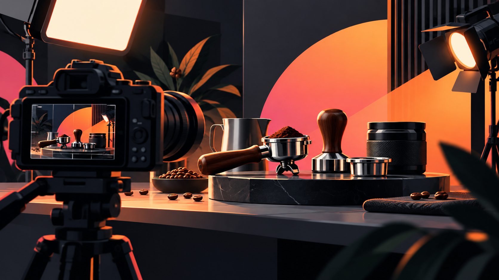 Créer vidéo publicitaire pour accessoire barista espresso : méthode visuelle