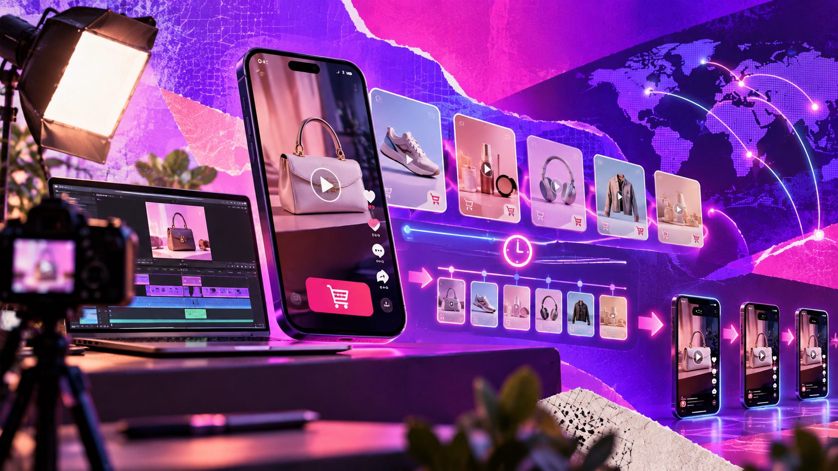 TikTok小黄车橱窗商品自动排期视频：批量出片与发布方法