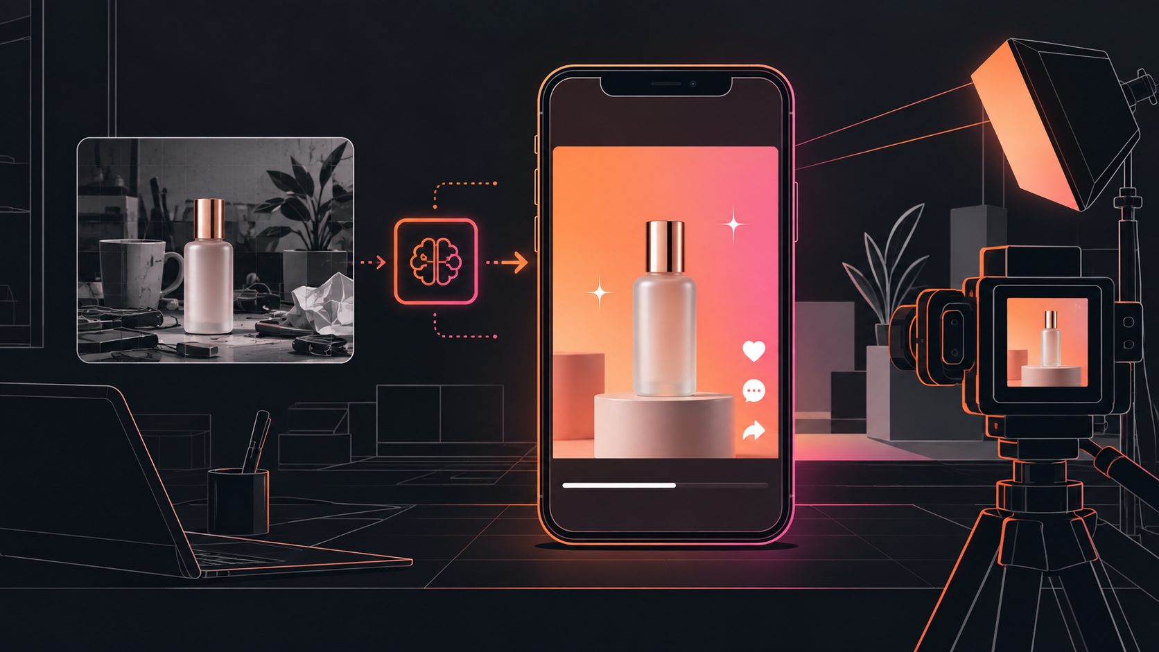 TikTok 動画 背景 乱雑 消す AI：商品動画を整える方法