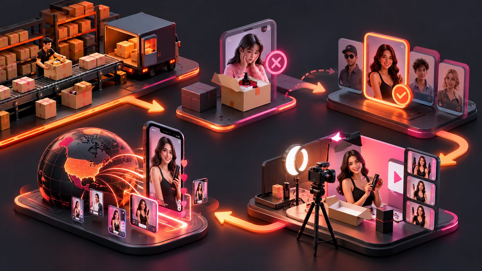 TikTok美区达人批量寄样未履约替补素材制作指南