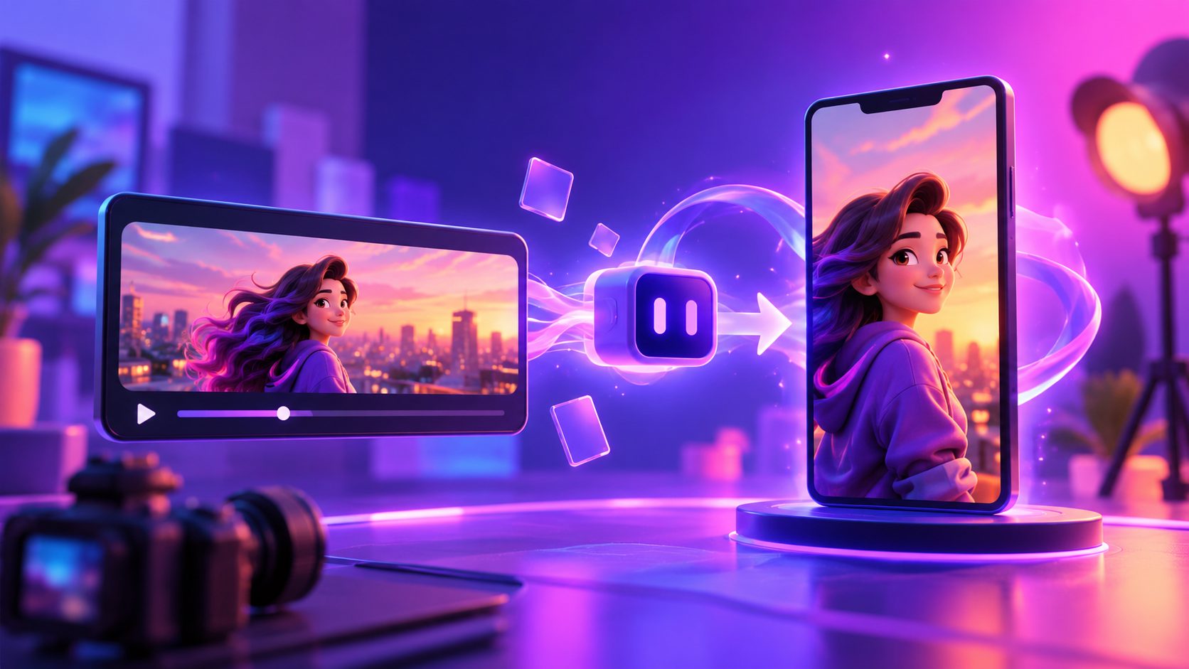 Video Querformat in Hochformat umwandeln KI: 16:9 sicher auf 9:16 bringen