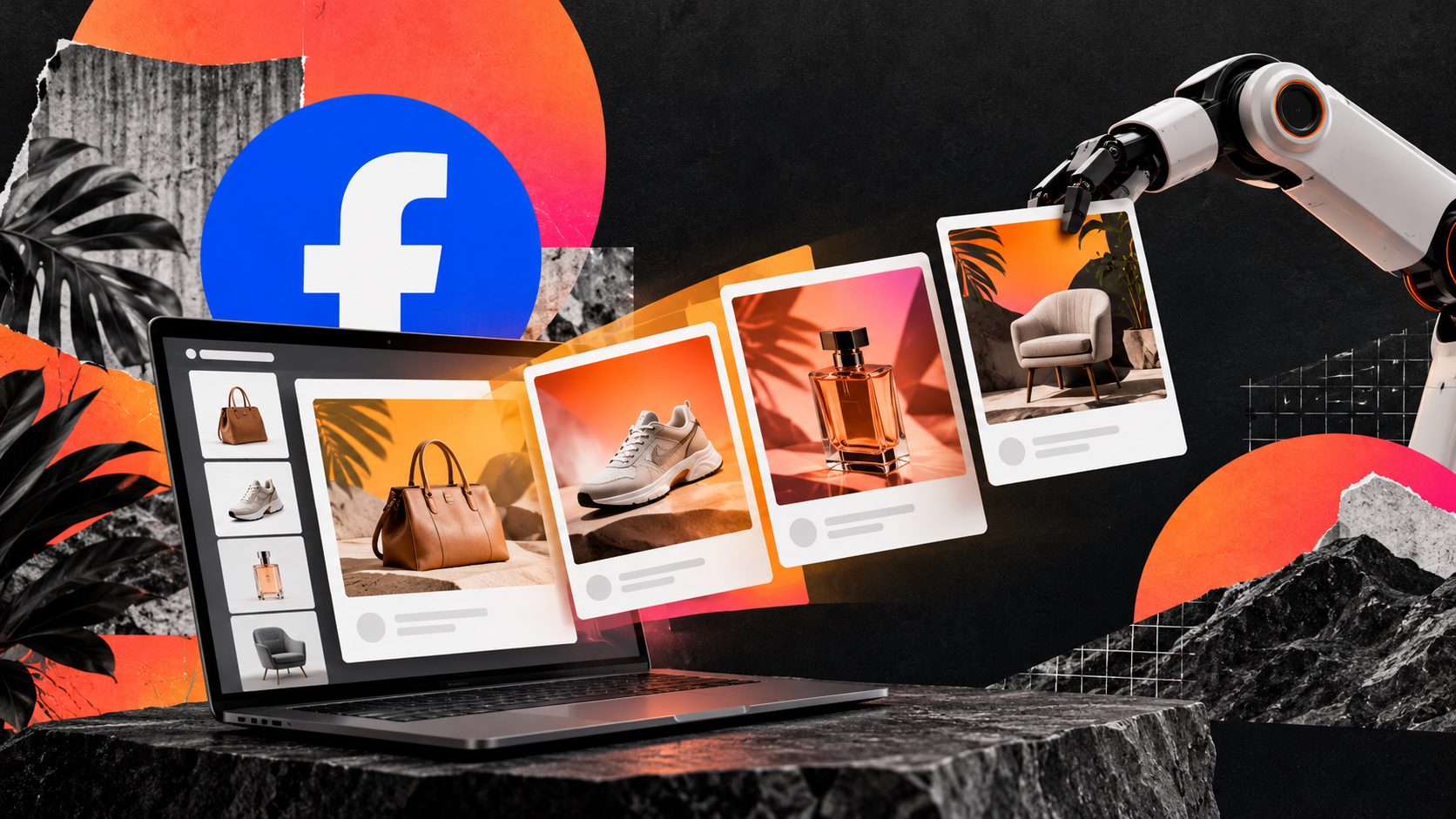 Facebook E-Commerce Werbemittel automatisch erstellen Software