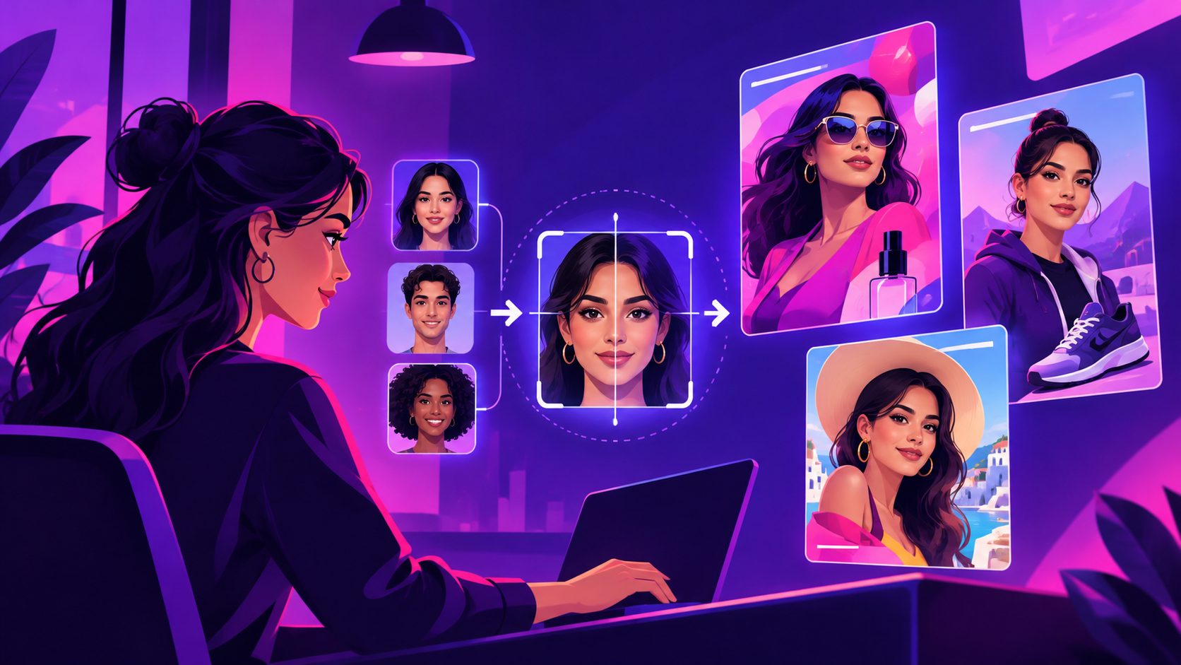 outil IA pour échange de visages dans les publicités marketing
