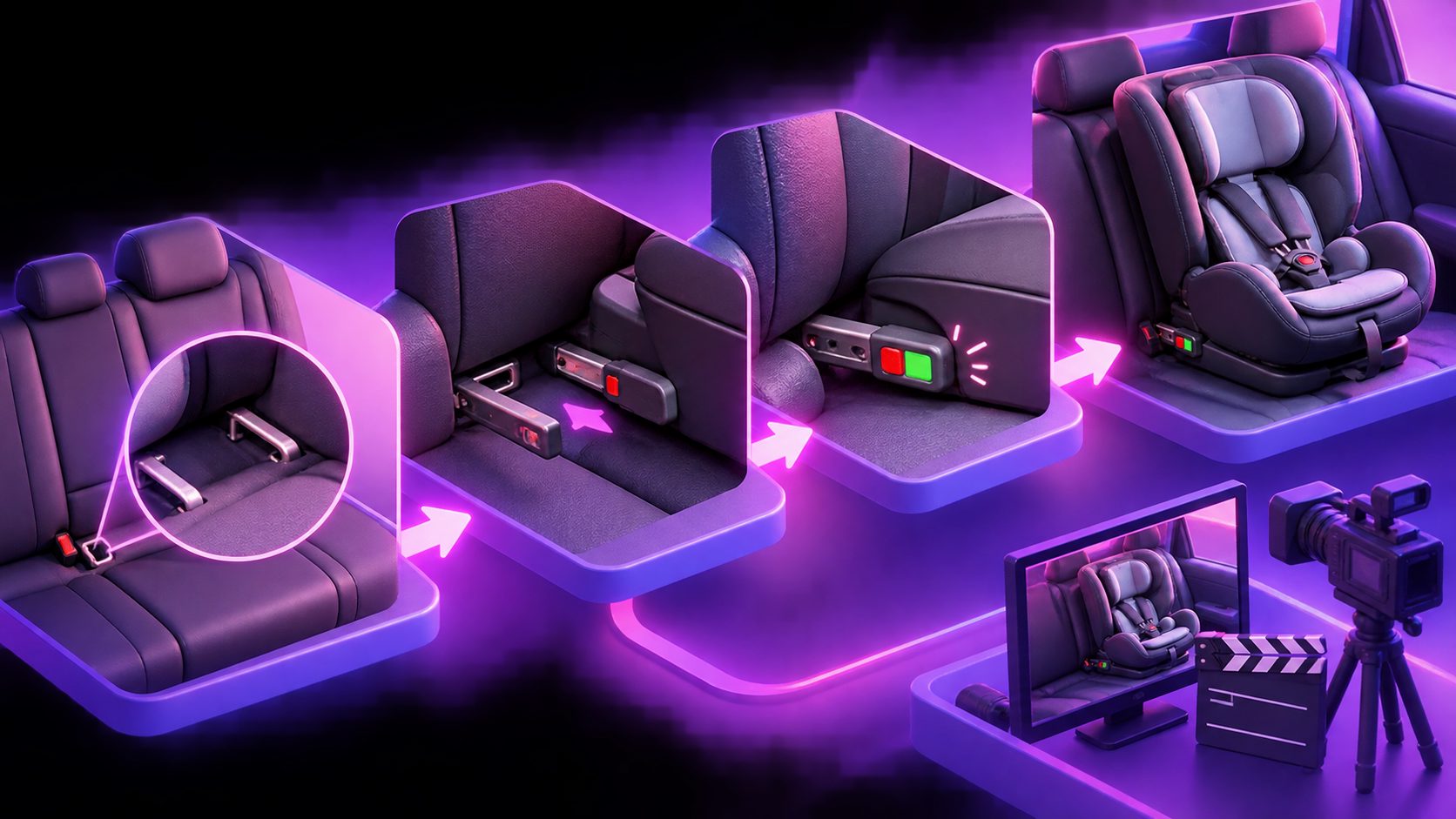 isofix 兒童安全座椅 安裝教學 影片 製作：後座接口與防呆分鏡指南