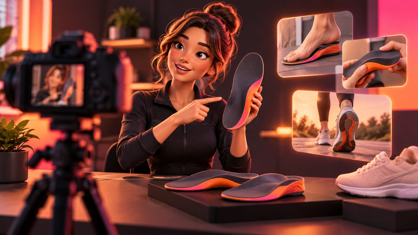 Générateur de vidéo publicitaire pour semelles orthopédiques e-commerce : méthode UGC