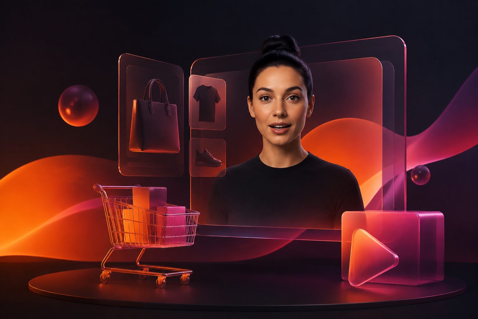 Vídeo publicitário com avatar de IA para e-commerce