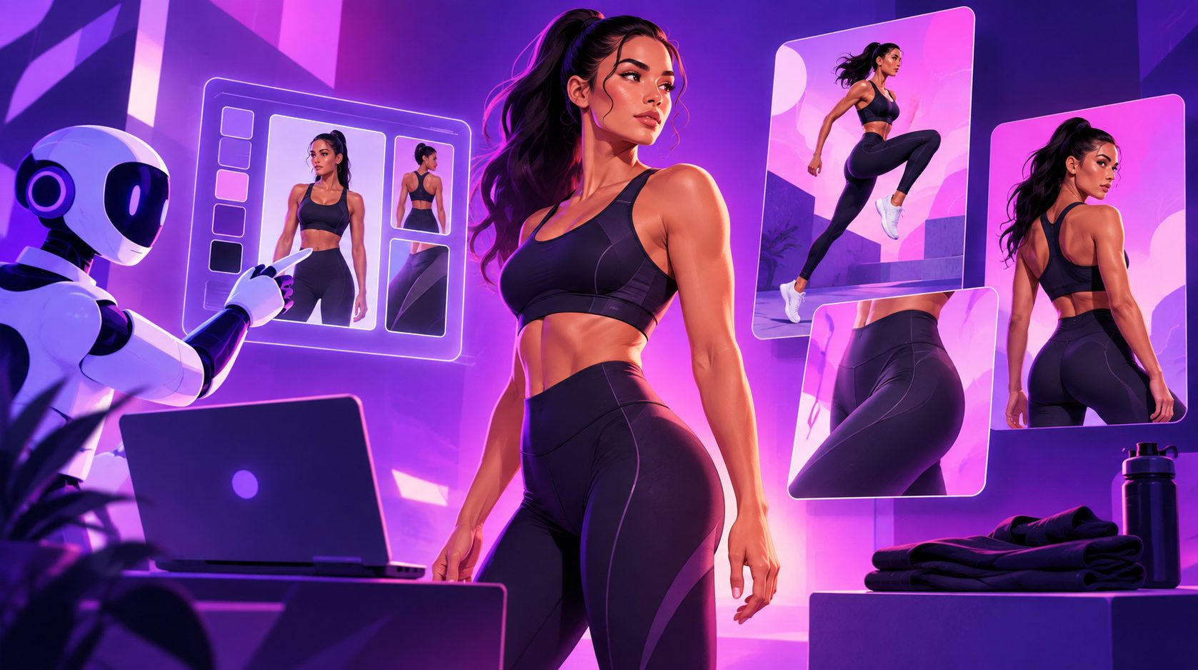 IA para criar anúncios de moda fitness compressão: guia prático