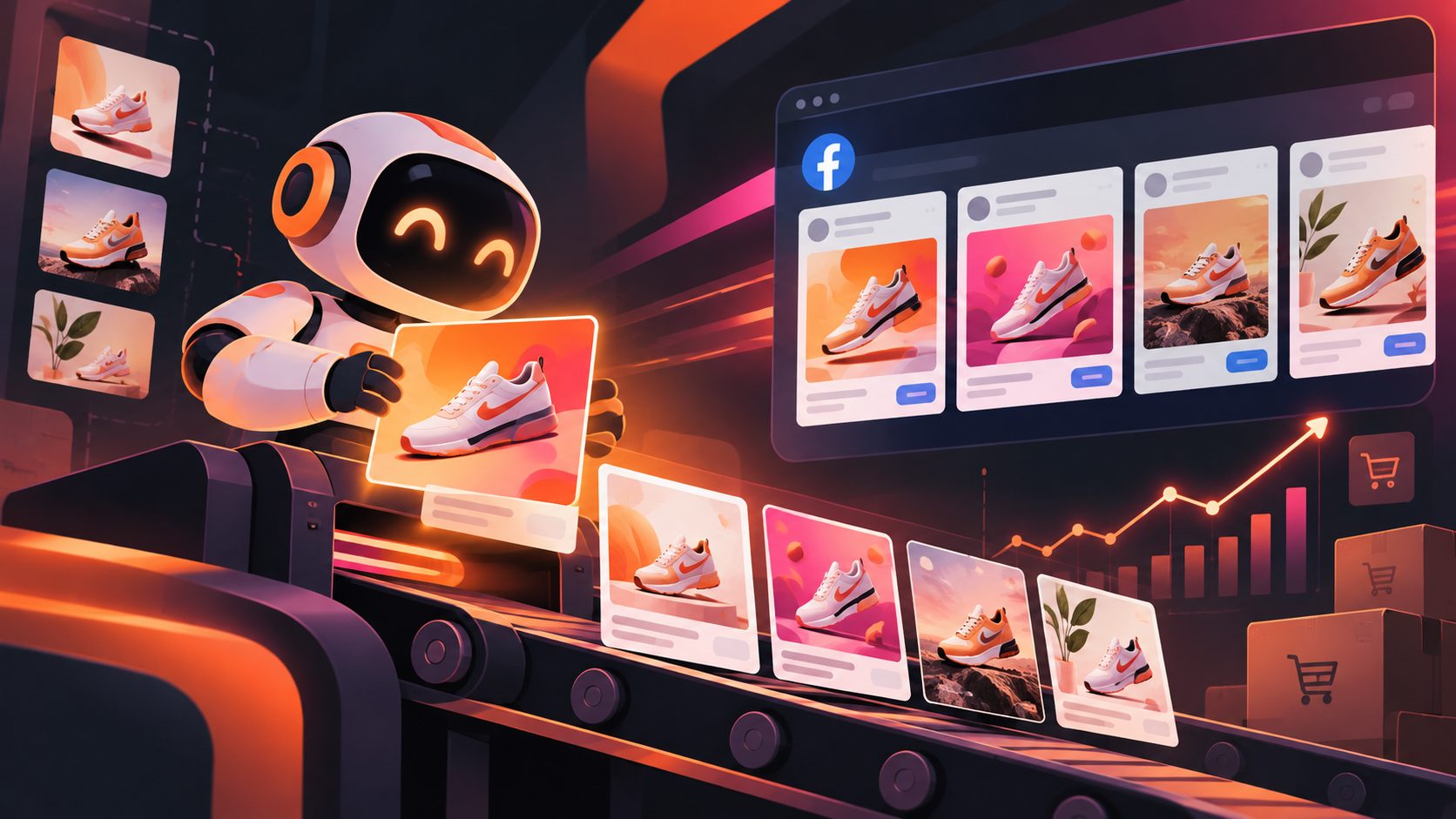Facebook 廣告素材 自動生成 電商：批量製作與測款流程