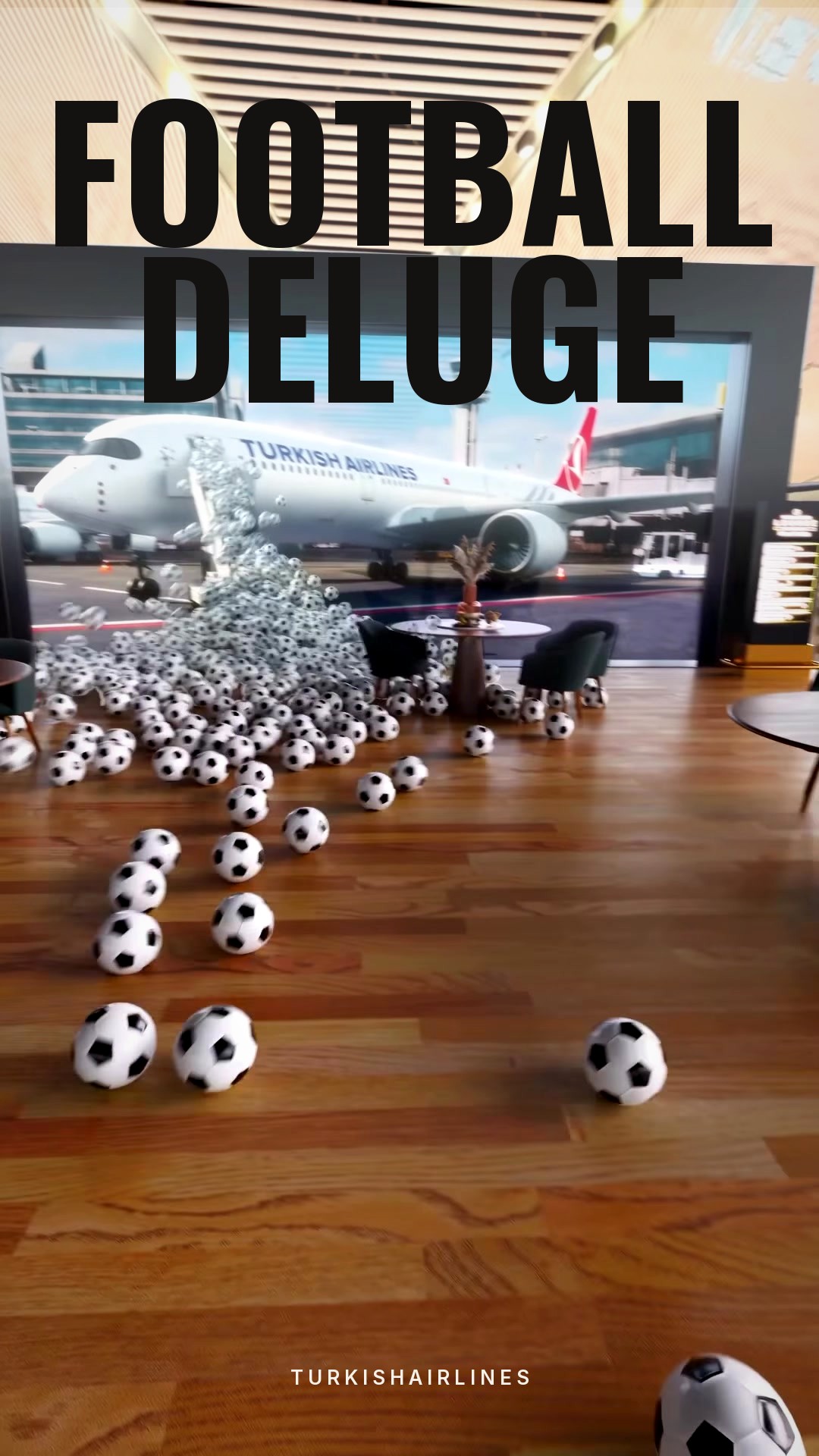 Anuncio CGI de aerolínea: billete POV y pantalla rota
