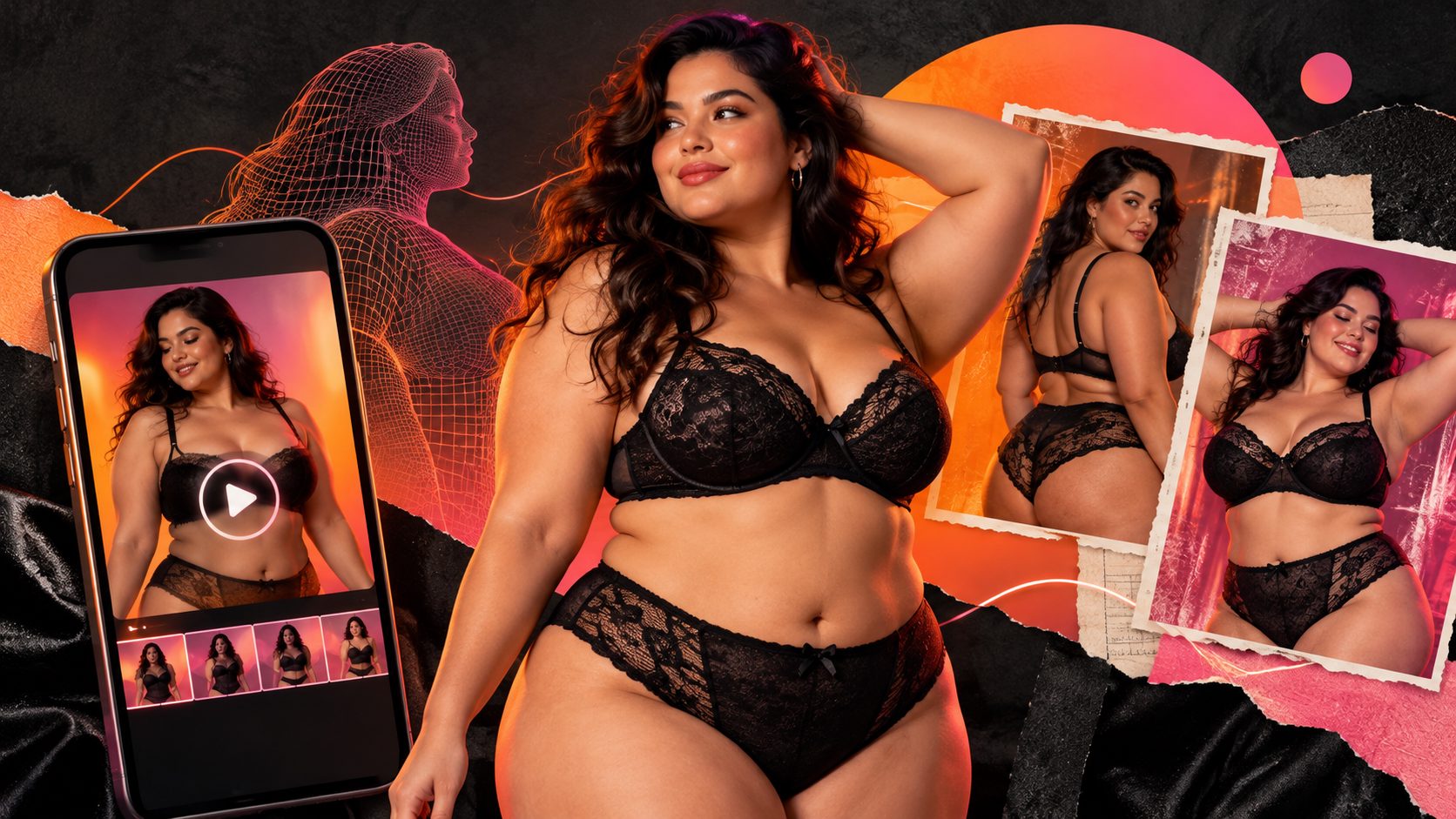 Gerar vídeo de prova lingerie plus size com IA: guia prático