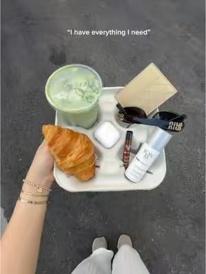 Matcha, croissant, and glowing skin—to go, please. #coffeetr