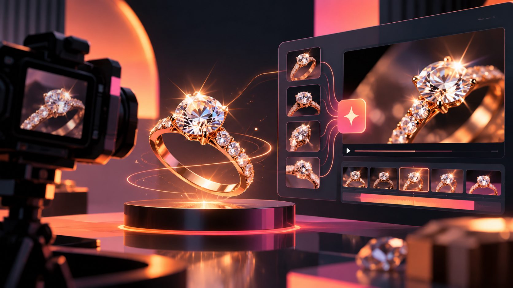 jewelry macro video ads AI generator: Create Accurate Sparkle-Focused Creatives