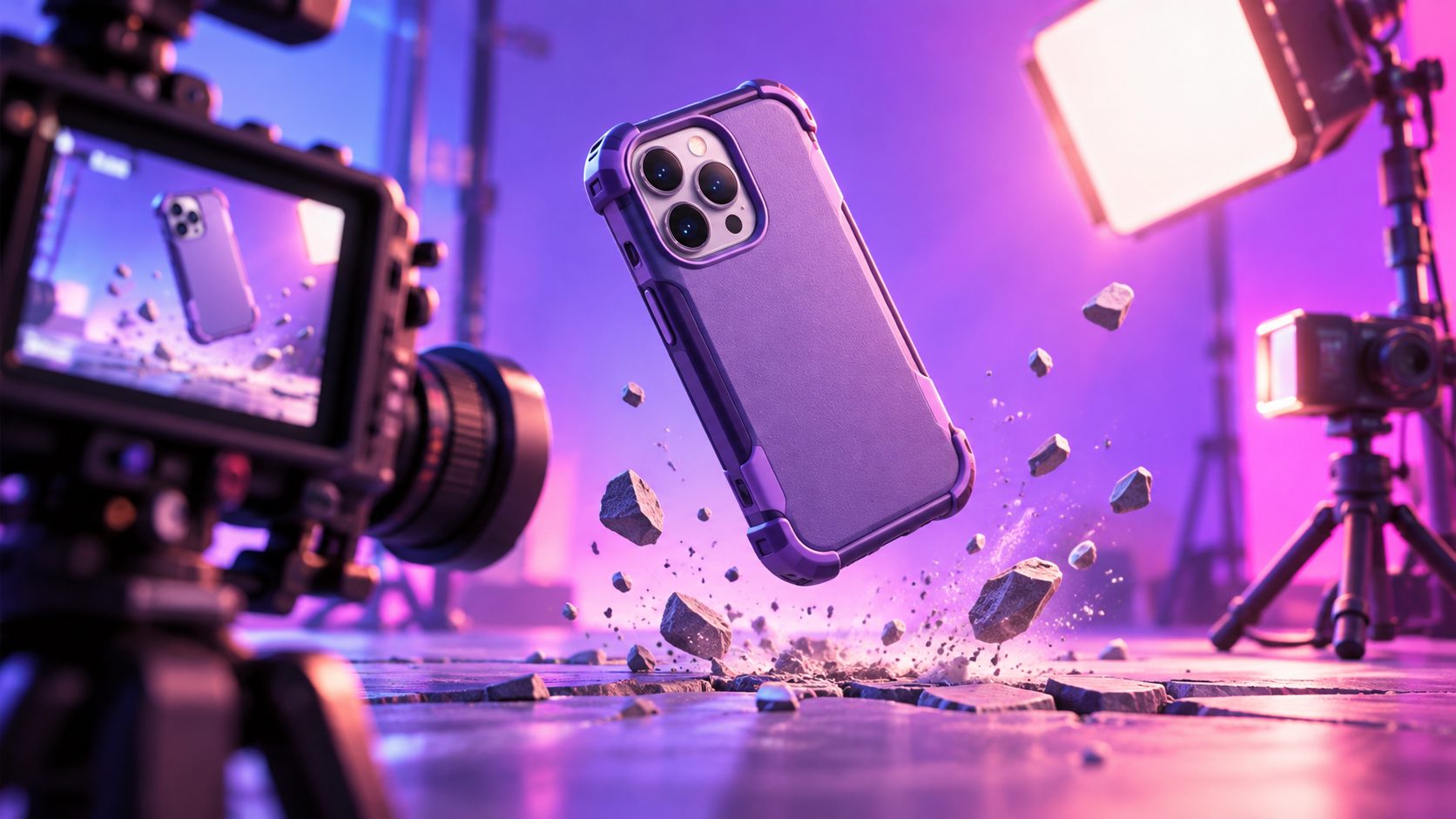 スマホケース 耐衝撃 テスト スローモーション 動画 広告 作り方