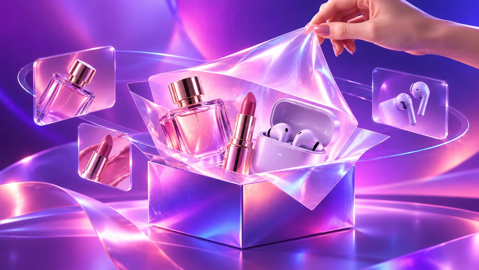 Peel Off Unboxing Video Ad AI for Beauty and Tech Products