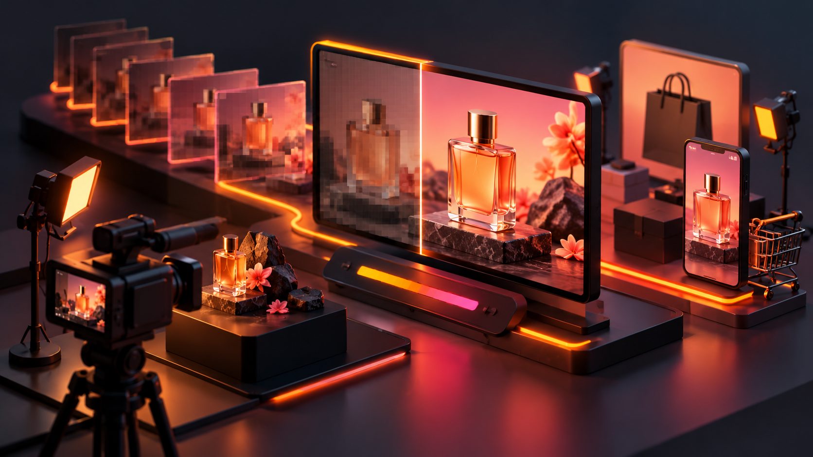 Video Upscaling 4K KI für E-Commerce-Werbevideos