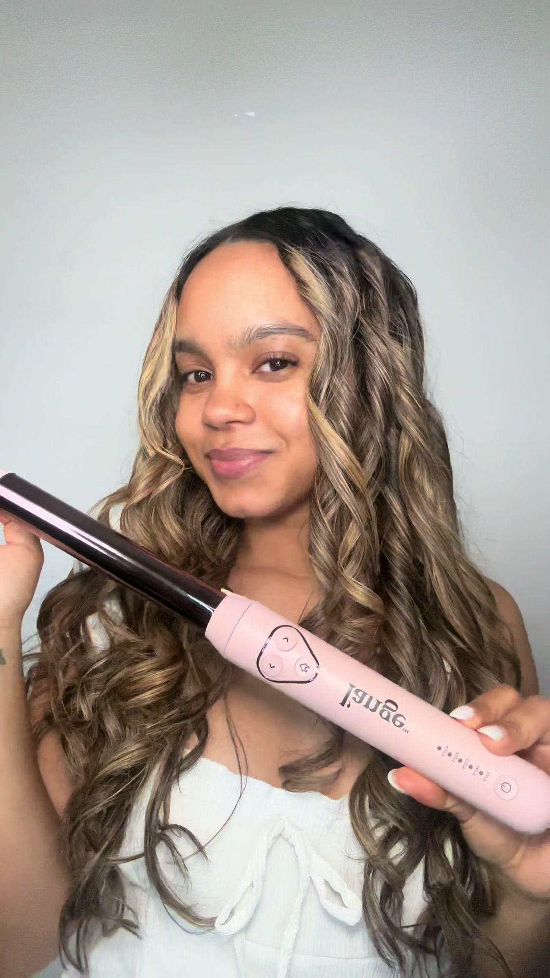 Curl my hair with me and @langehair 💕 Le Piruette Rotating C