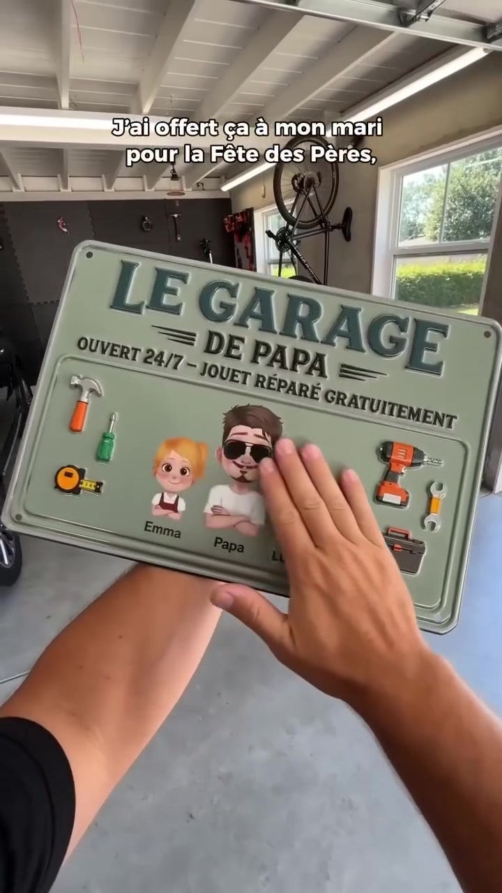 Le Garage De Papa💖 Personnalisée avec les noms des enfants