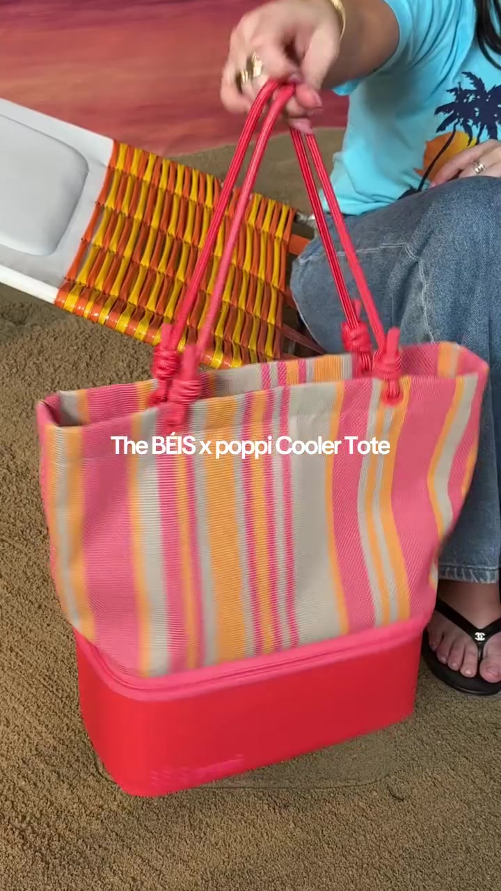 Beach-ready with a built-in excuse to fill it with poppi.
