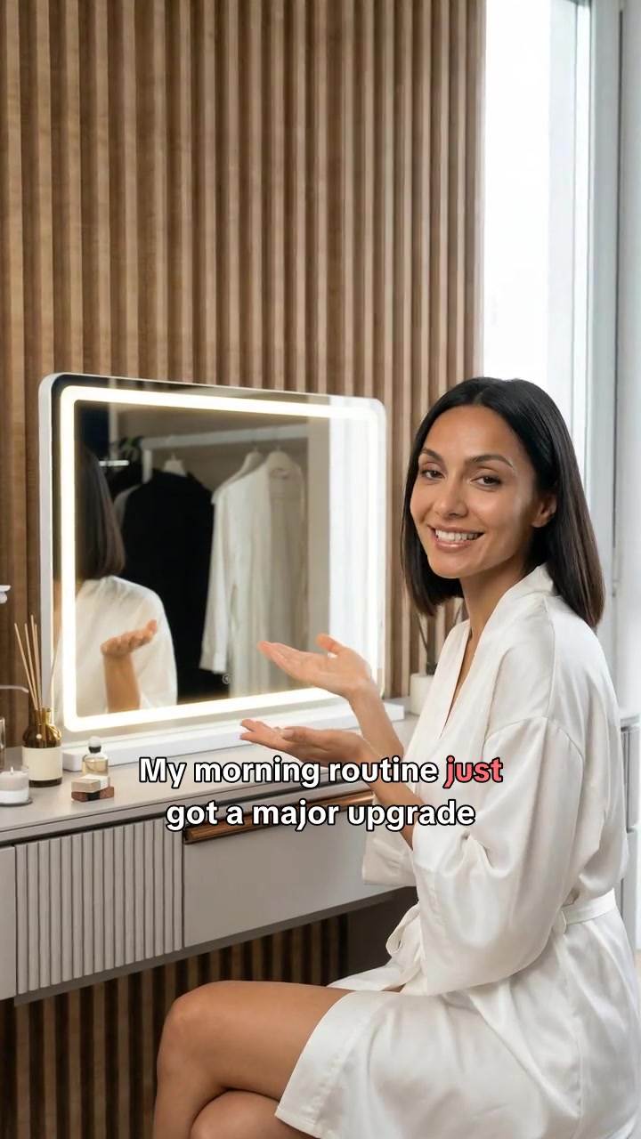 ✨ Transform your glam game with the perfect glow! 💡 Discover your ideal lighting with our LED Vanity Mirror. Link in Bio. Tap to shine brighter! #GlowUp #VanityMirror #LEDMakeupMirror #TouchScreenCont