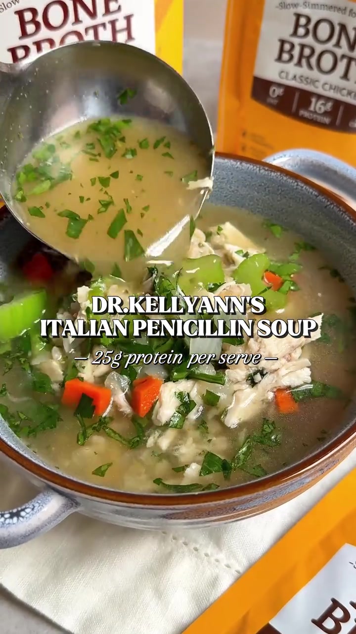 Feeling under the weather?  Make my Italian Penicillin Soup.  “Italian Penicillin” or Pastina to us, was a staple in our house growing up when we were under the weather. Mom and my Nonna made it for u